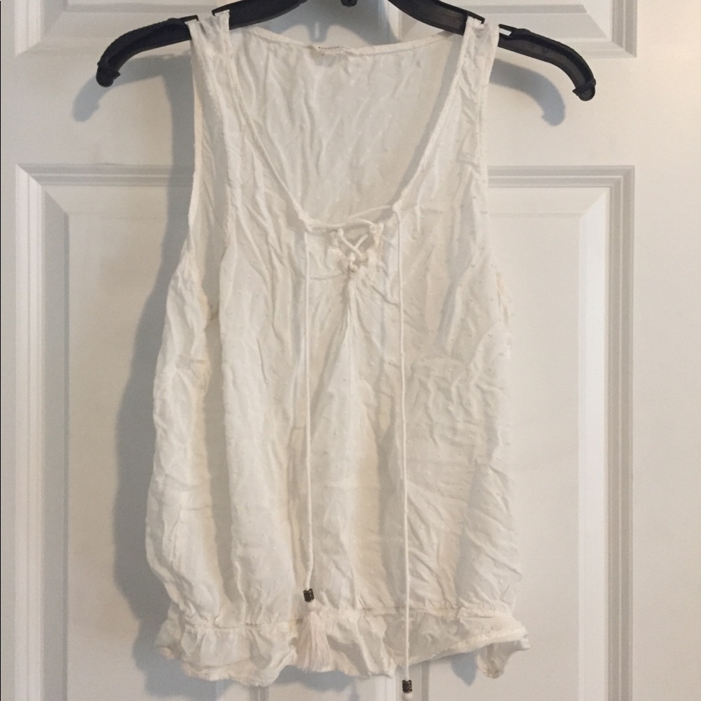 Aeropostale - Cream/White sheer Top